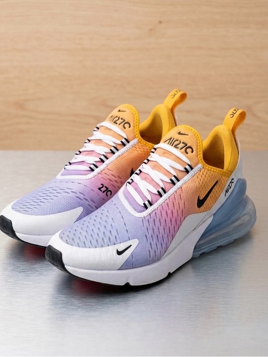 Nike Shoes - Nike Gradient Purple Pink Orange Air Max 270 Sneakers